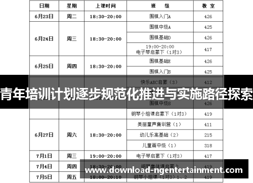 青年培训计划逐步规范化推进与实施路径探索 青年培训计划逐步规范化推进与实施路径探索